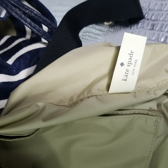 KATE SPADE WATSON LANE STEVIE DIAPER BAG NAVY/ WHI - Picture 5 of 10